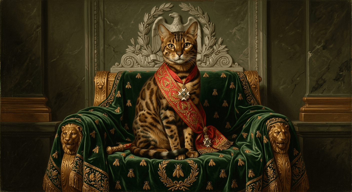 Portrait Bengal en style Empereur Napoléon