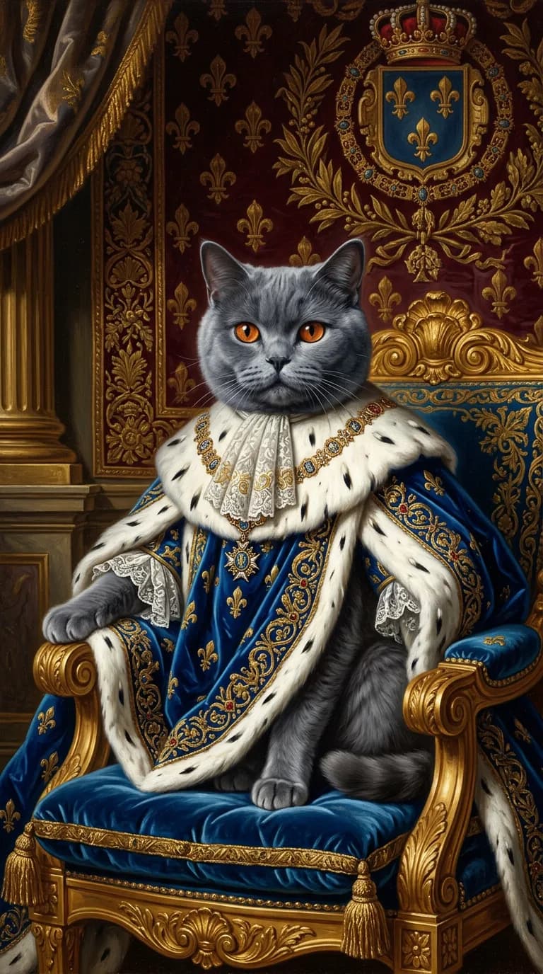 Portrait Chartreux en style Portrait Renaissance