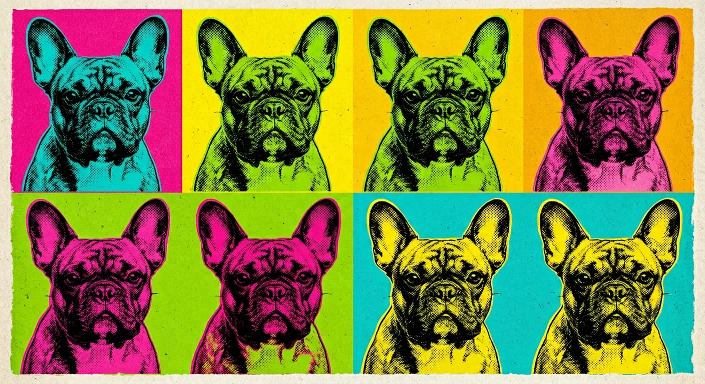 Portrait Bouledogue Français en style Animation 3D studio