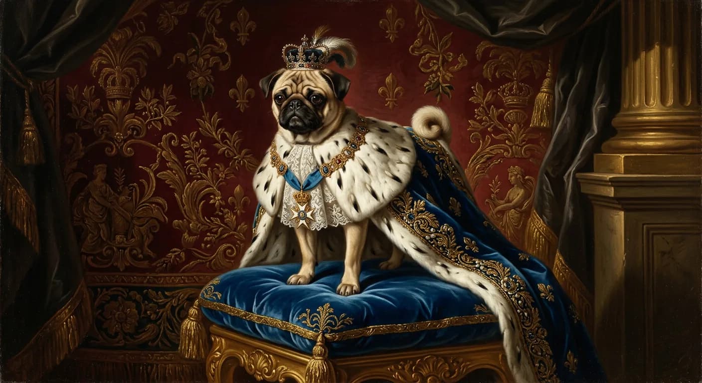 Portrait Carlin en style Roi de Versailles