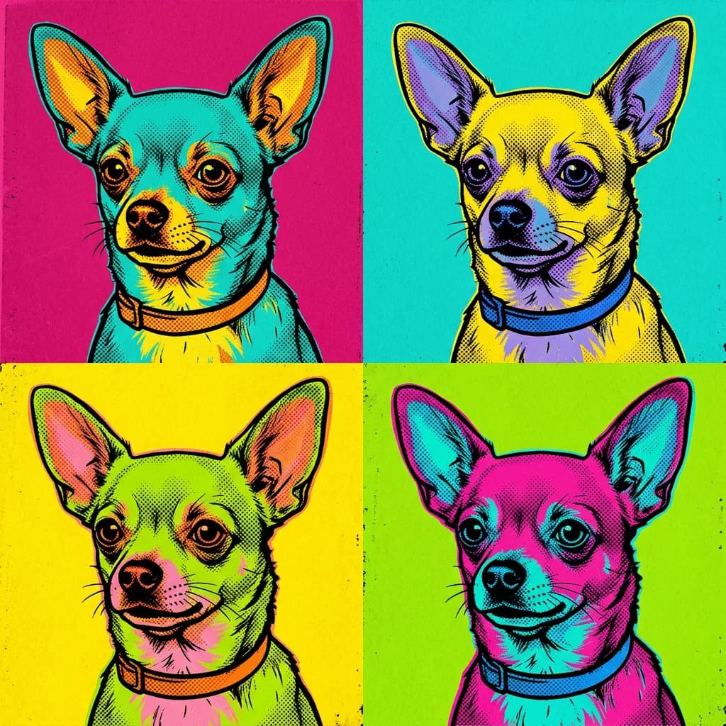 Portrait Chihuahua en style Animation 3D studio