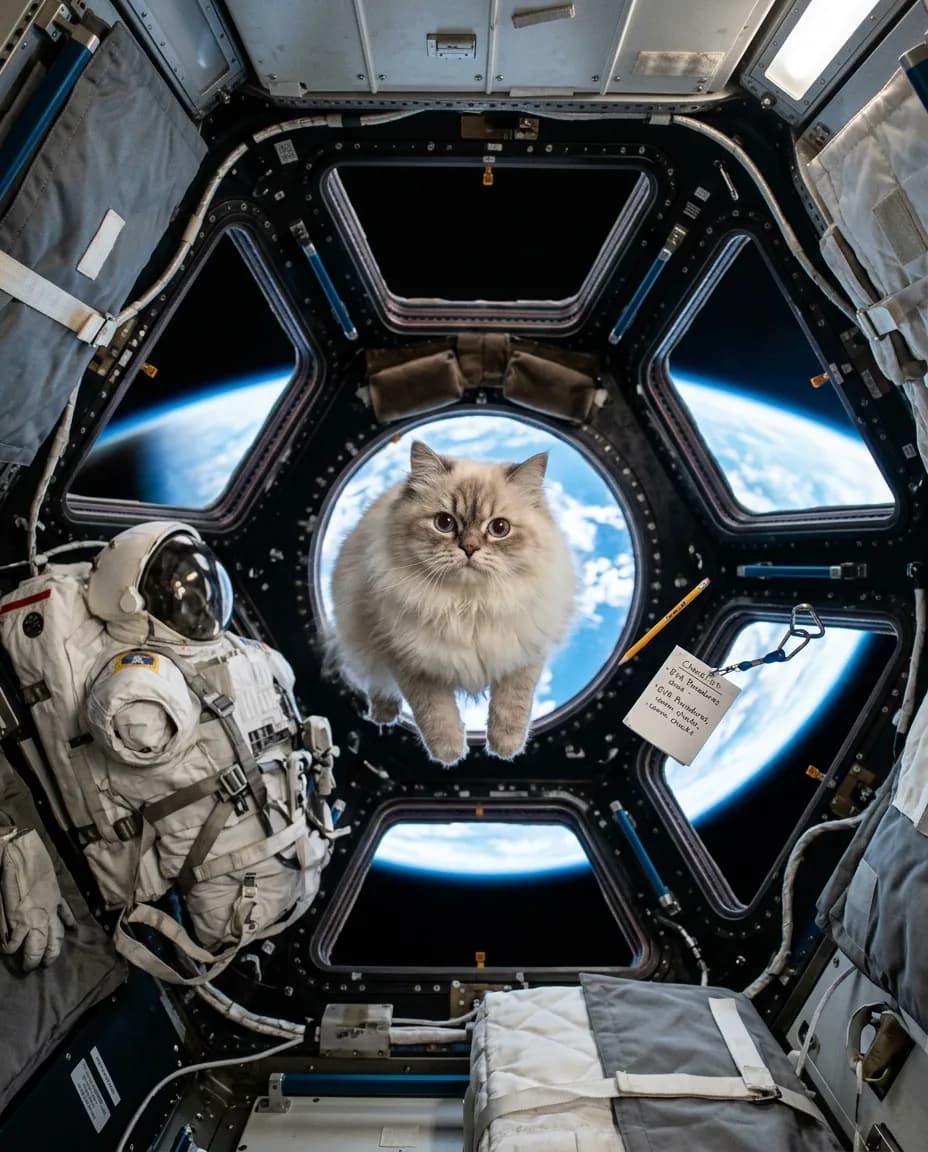 Chat Astronaute à bord de l'ISS