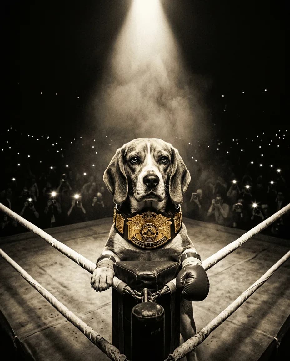 Portrait Boxeur champion d'un chien
