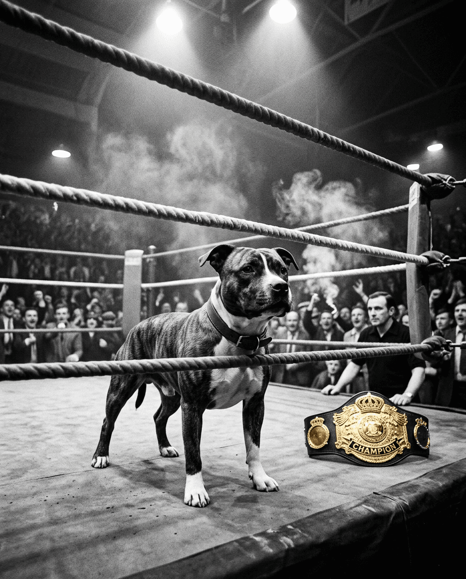 Portrait Boxeur champion d'un chien