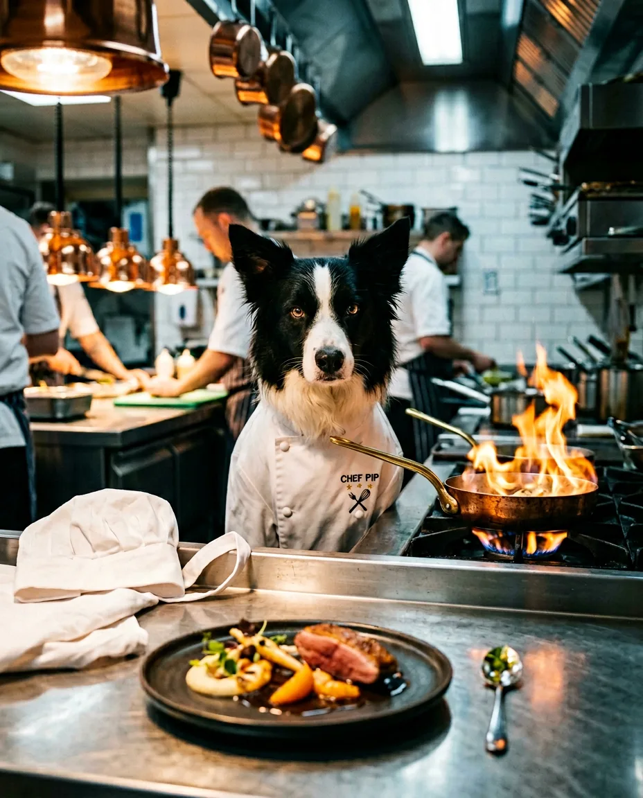 Portrait Chef étoilé d'un chien