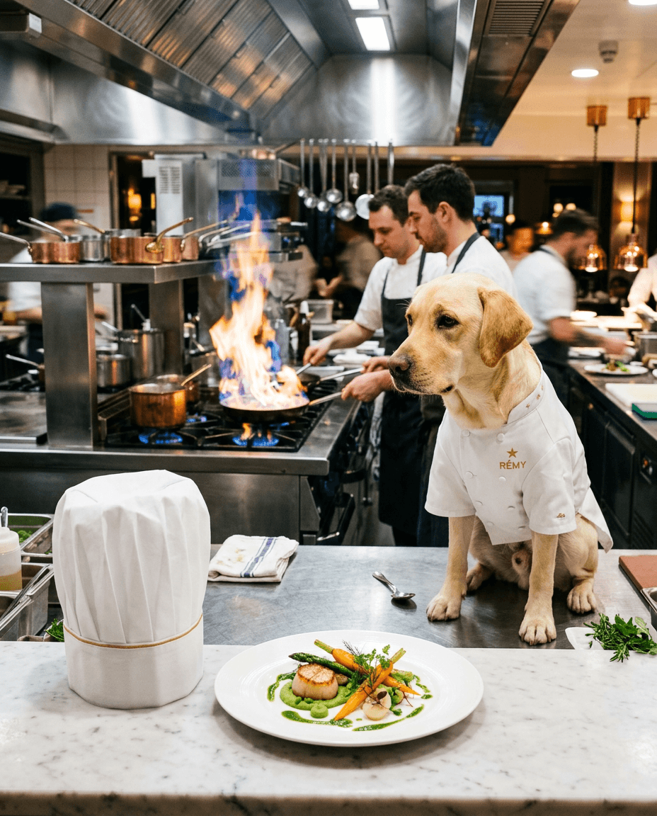 Portrait Chef etoile d'un chien