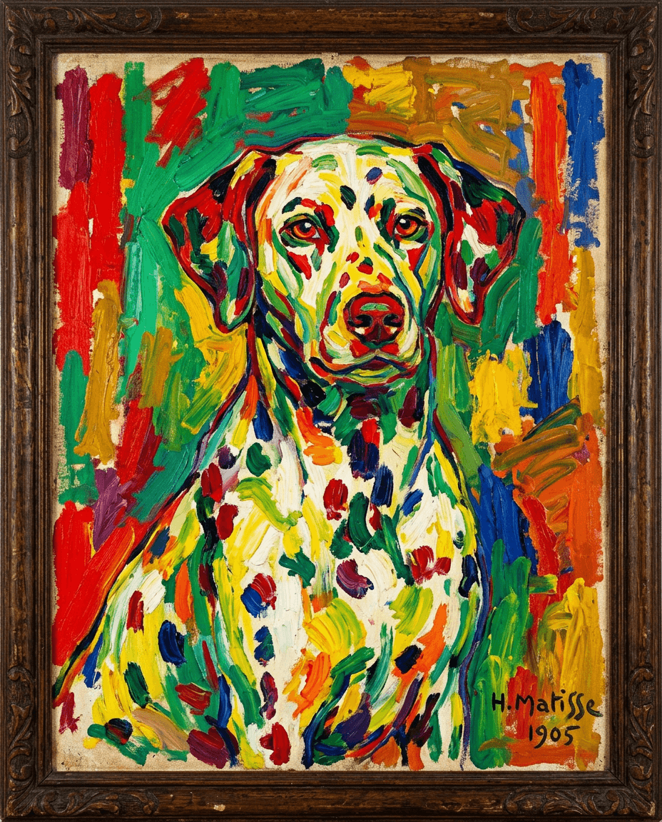 Portrait Fauvisme d'un chien