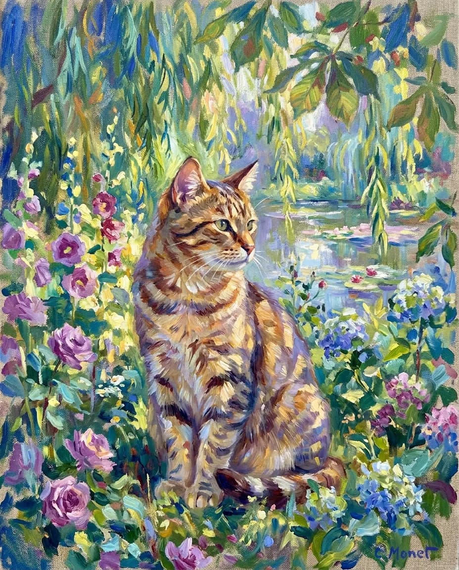 Chat Impressionniste