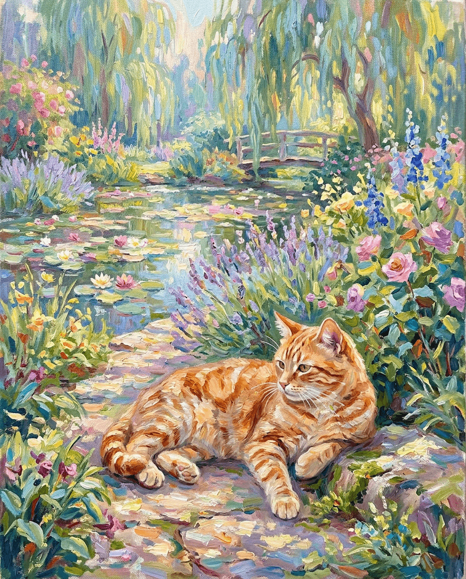 Portrait Impressionniste d'un chat