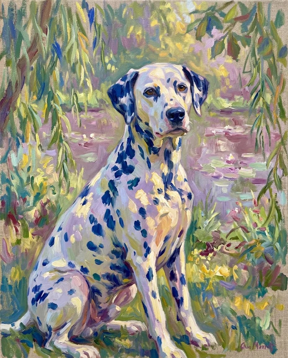 Portrait Impressionniste d'un chien