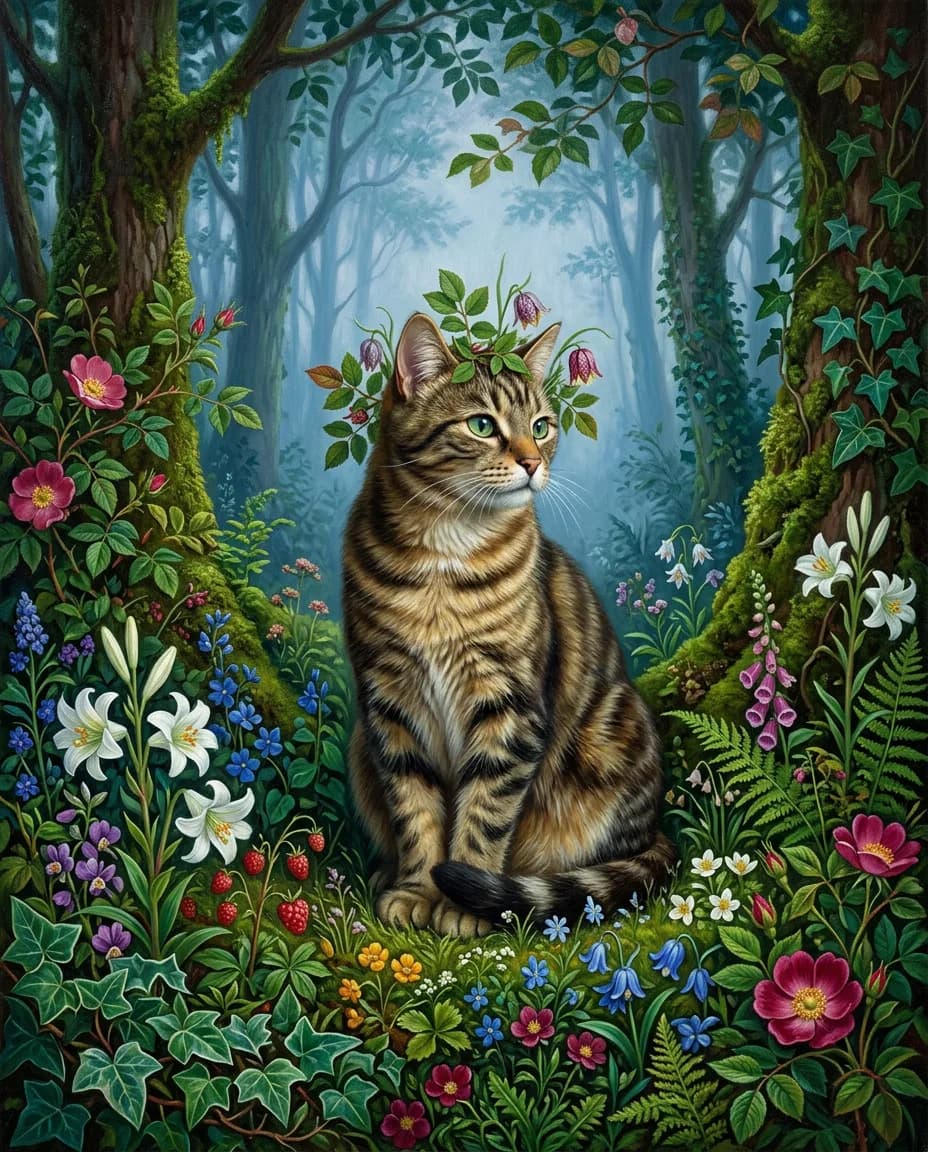 Chat Préraphaélite