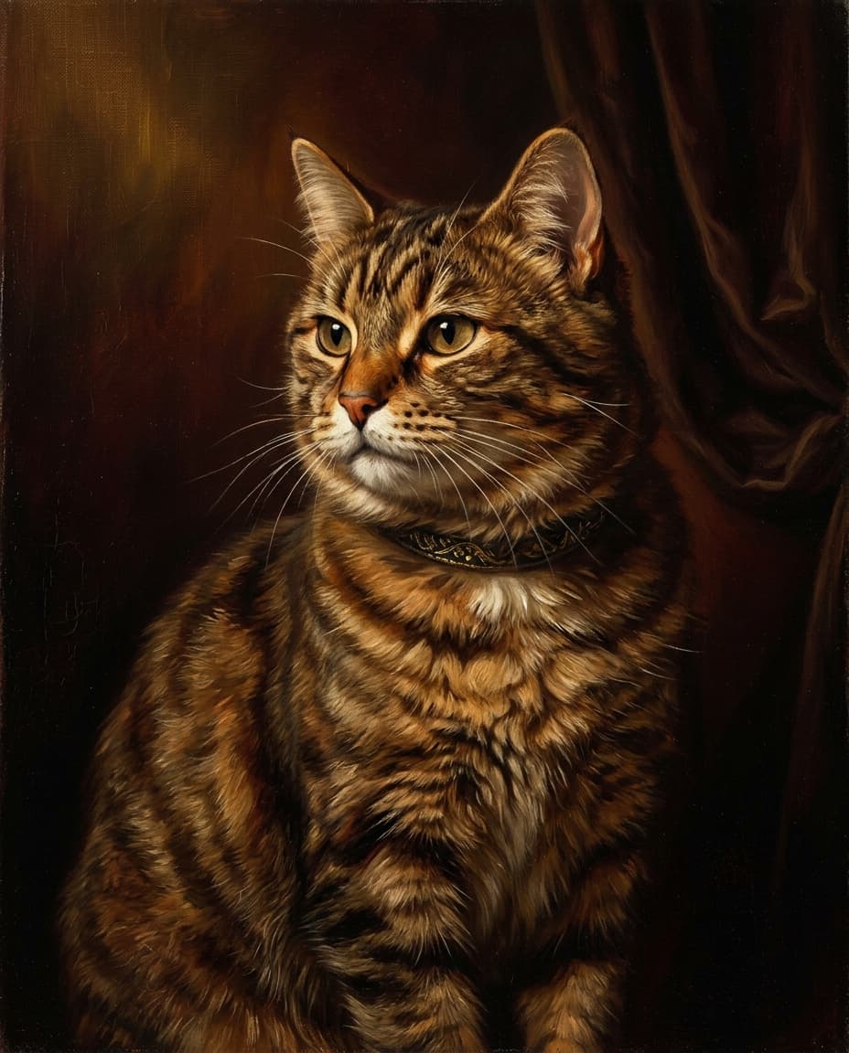 Portrait Portrait Renaissance d'un chat