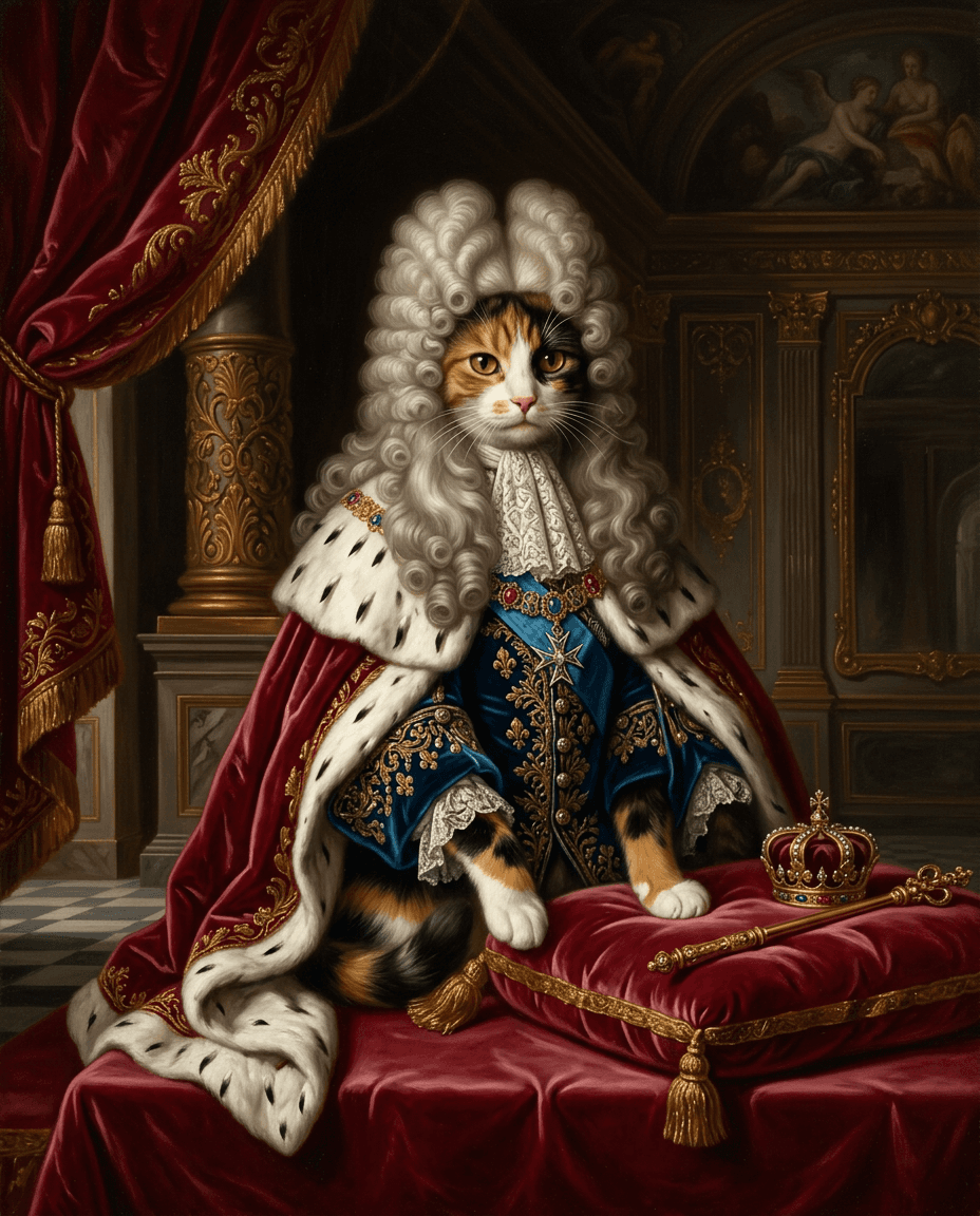Portrait Cour de Versailles d'un chat