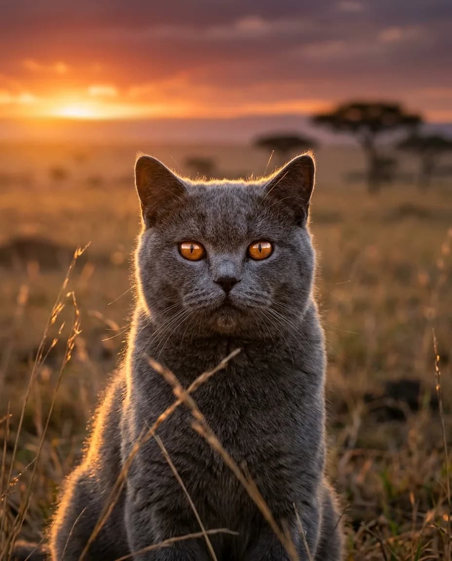 Chat Safari au Kenya