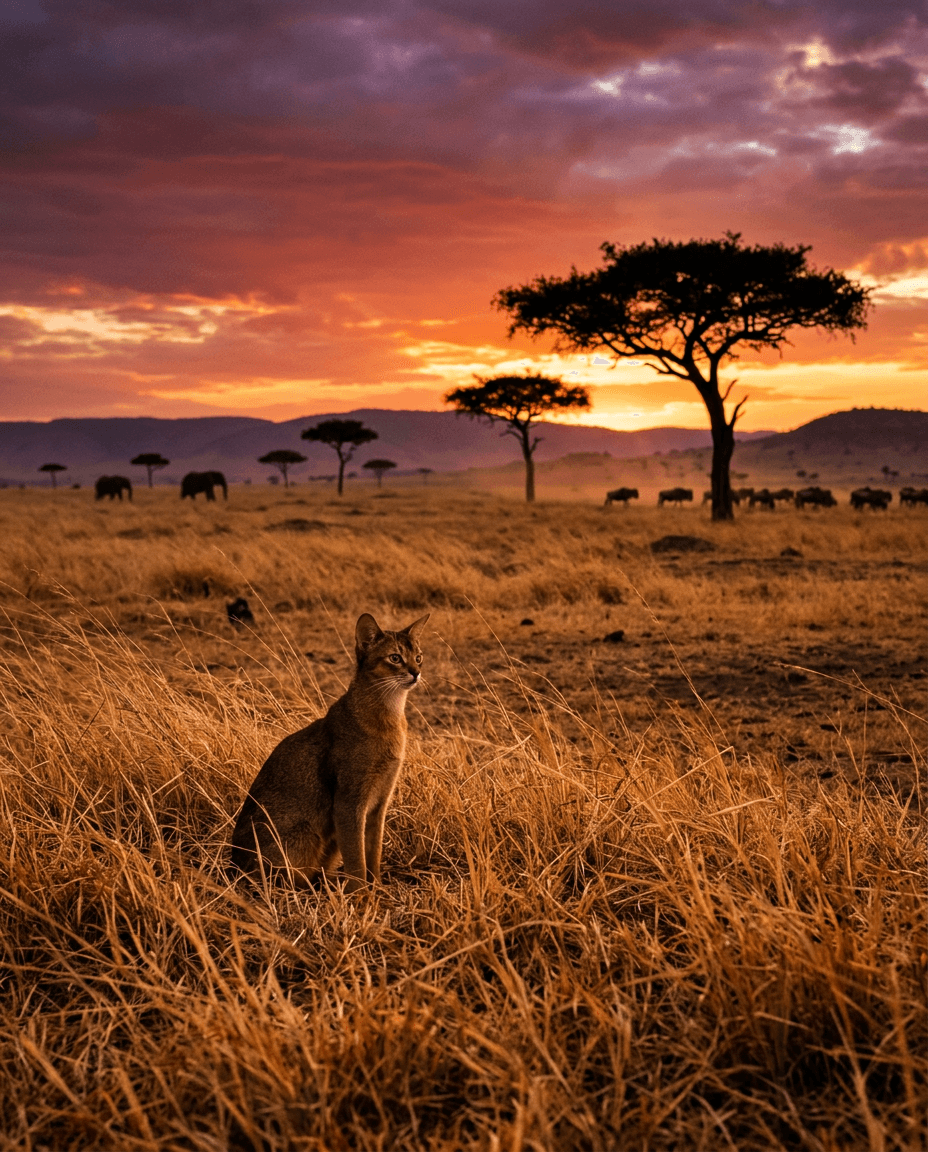 Chat Safari au Kenya