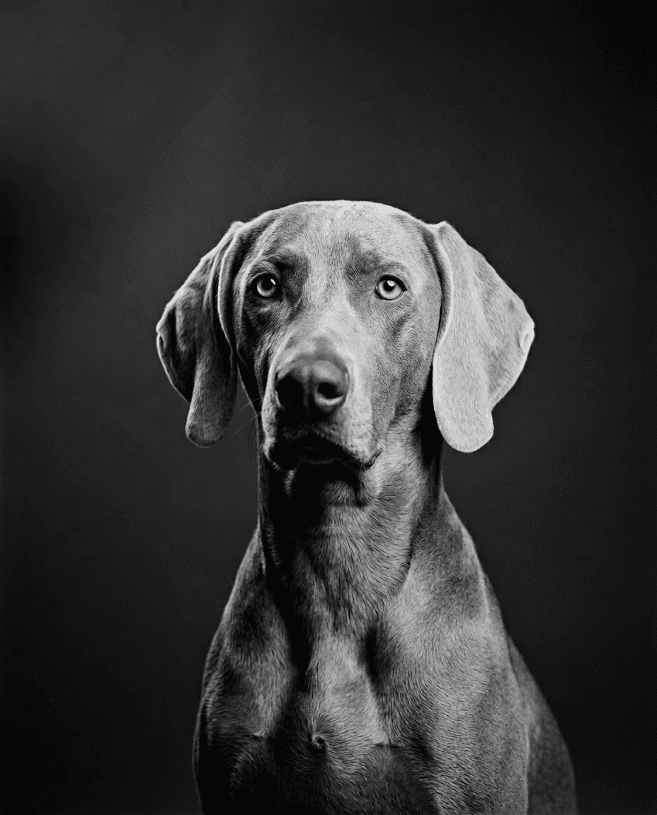 Portrait Dalmatien en style Studio noir et blanc
