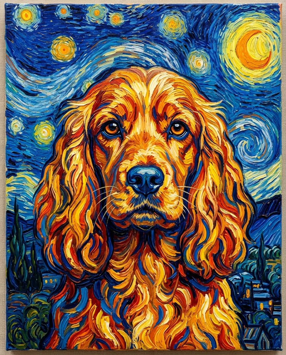 Portrait Van Gogh d'un chien